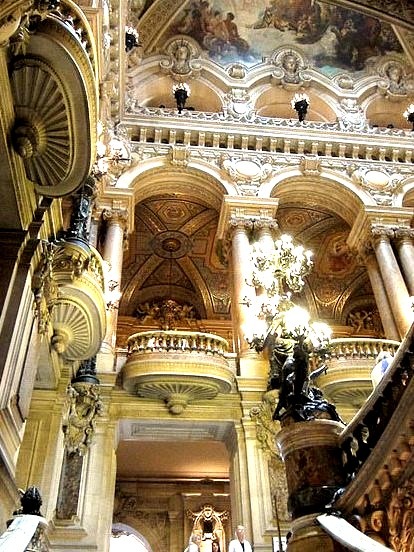Architecture inside Opera Garnier, Paris, France