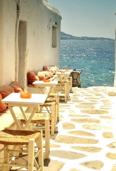 Seaside Cafe, Mykonos, Greece