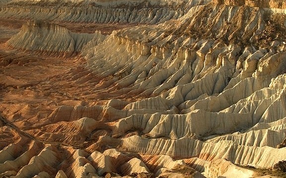 Colorful and rugged Yangykala Canyon in Turkmenistan