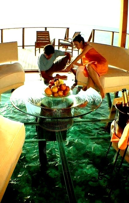 Glass Floor Ocean Cottage, The Maldives